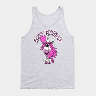 Happy Birthday Unicorn Lover Girl Horse Funny Tank Top